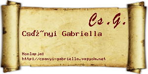 Csányi Gabriella névjegykártya