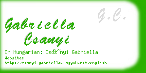gabriella csanyi business card
